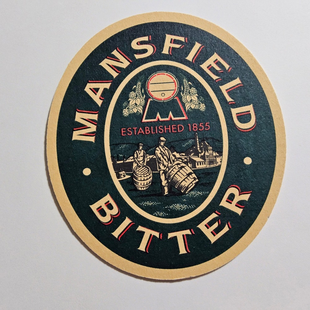 Mansfield Bitter Beer Brewery Advertising Bar‎ Coaster Established 1855 England
